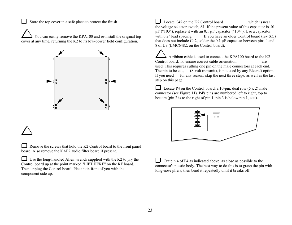 Elecraft KPA100 Manual User Manual | Page 23 / 74