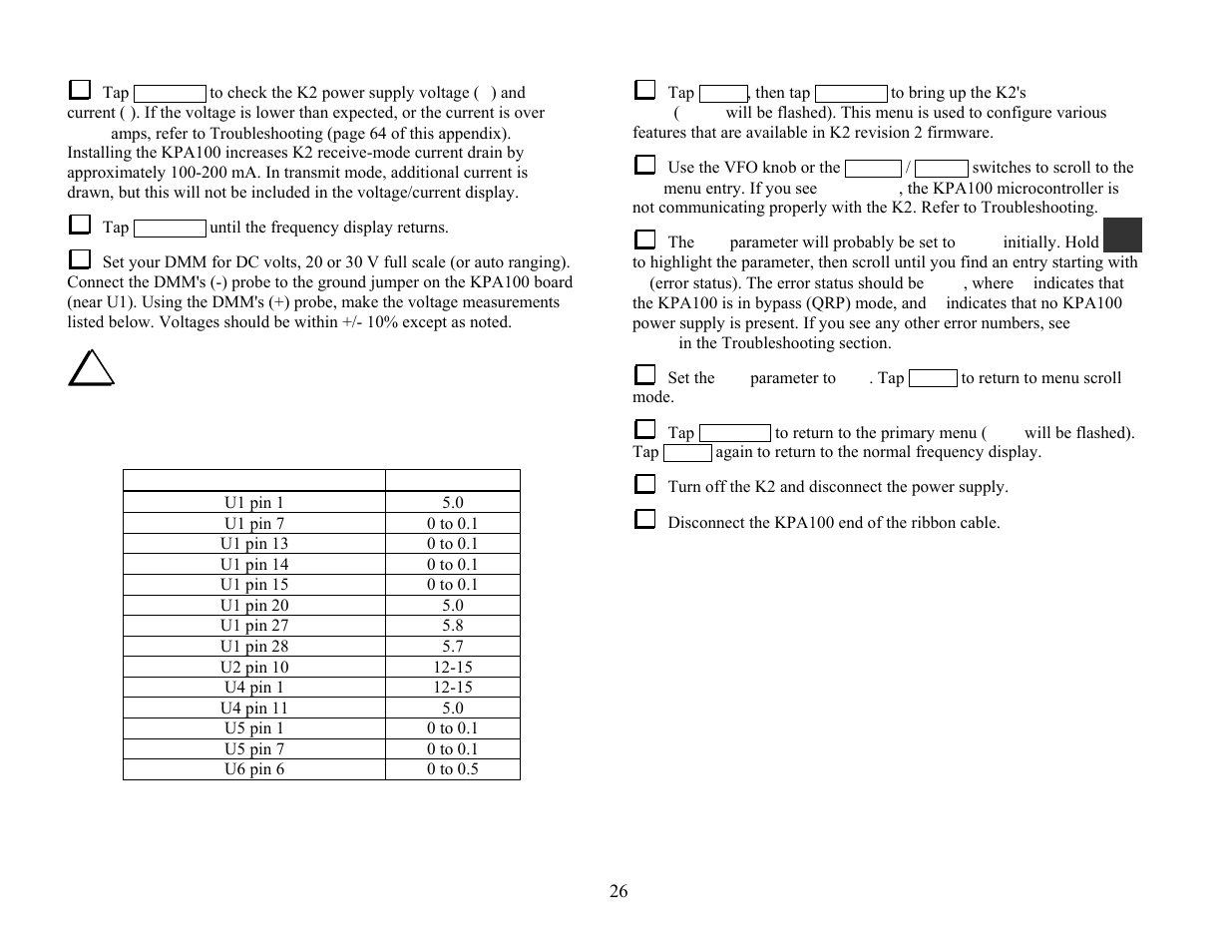 Elecraft KPA100 Manual User Manual | Page 26 / 74
