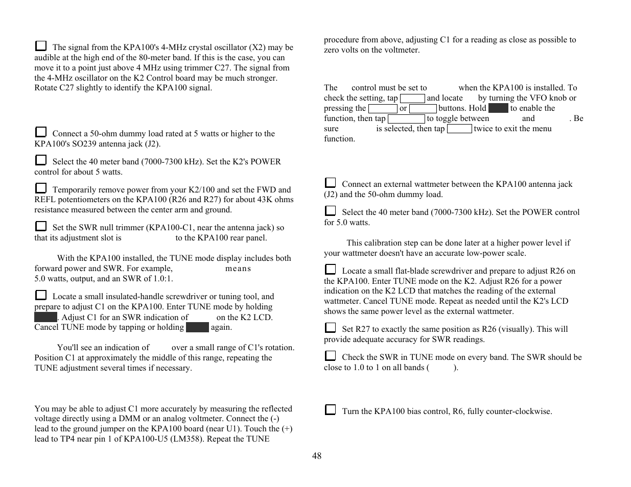 Elecraft KPA100 Manual User Manual | Page 48 / 74