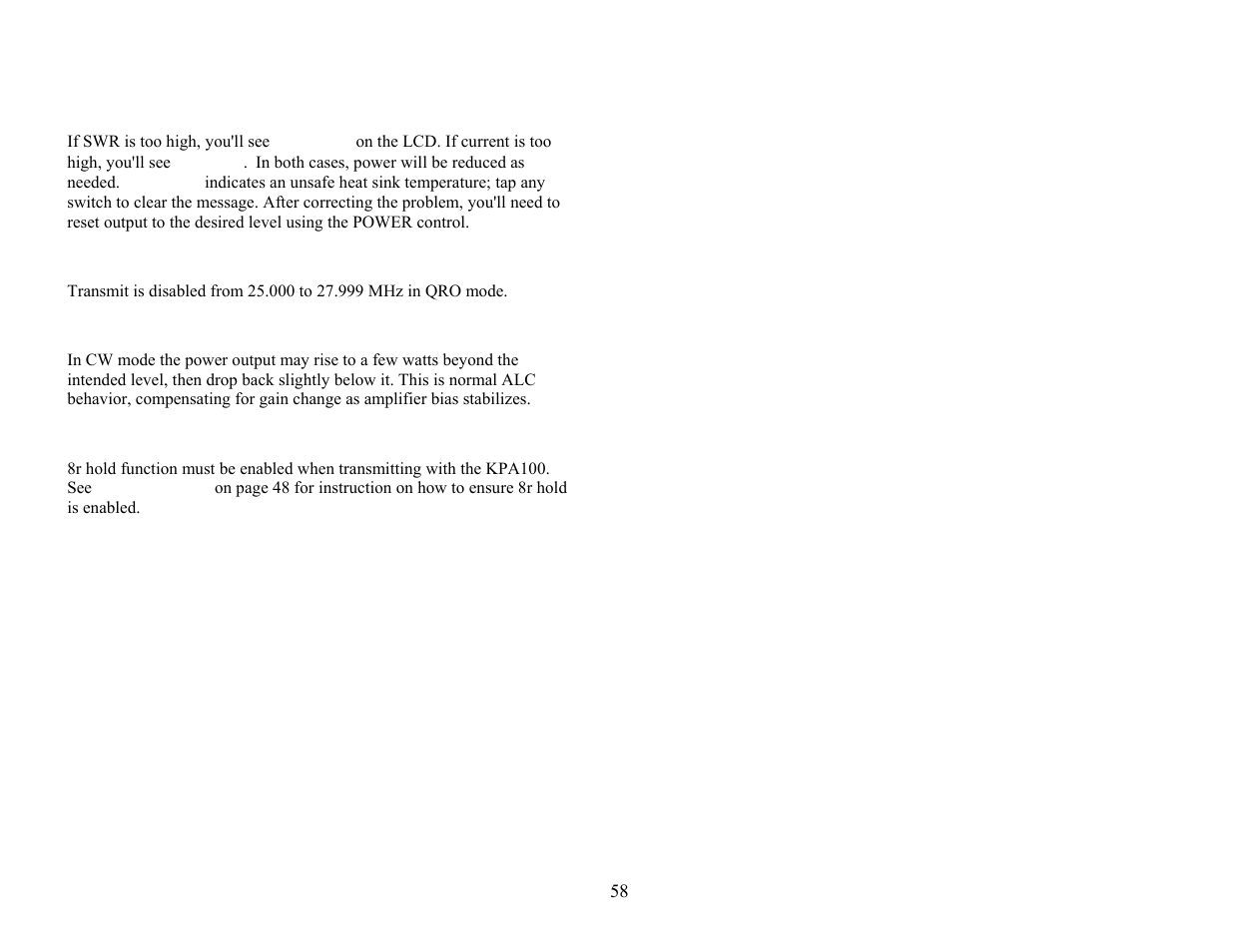 Elecraft KPA100 Manual User Manual | Page 58 / 74