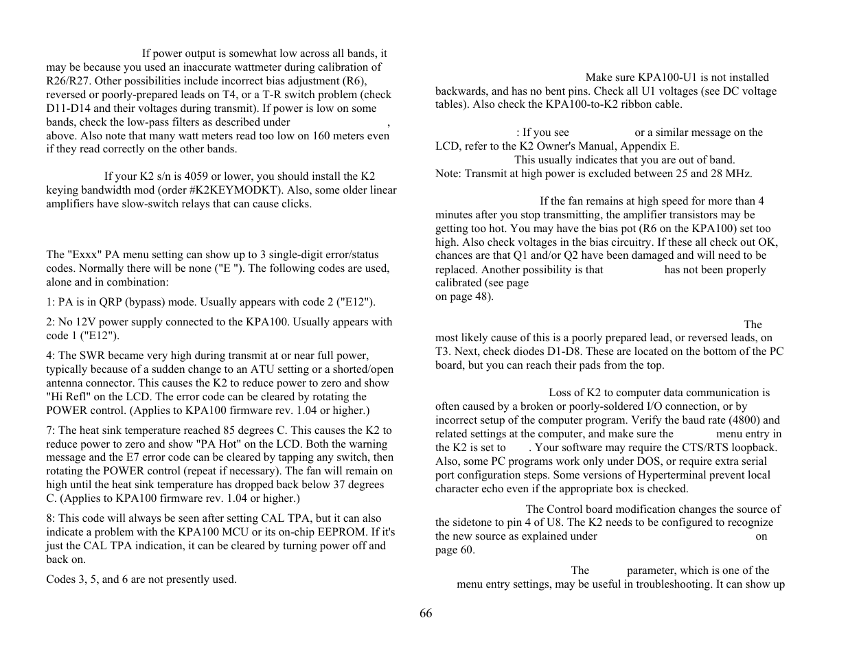 Elecraft KPA100 Manual User Manual | Page 66 / 74