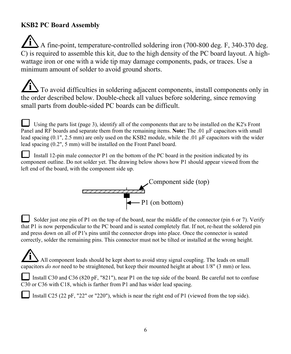 Elecraft KSB2 User Manual | Page 6 / 24