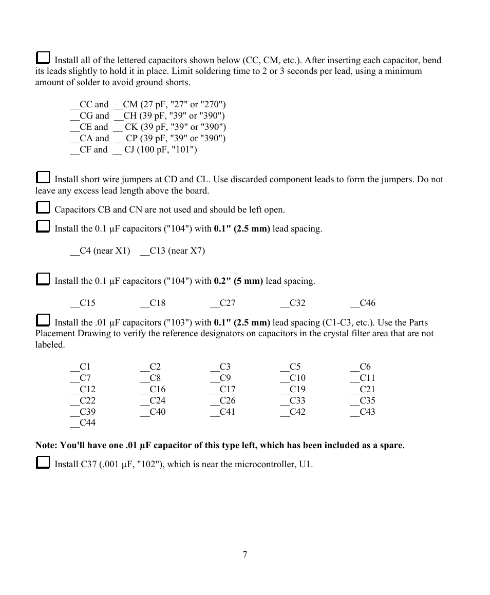 Elecraft KSB2 User Manual | Page 7 / 24