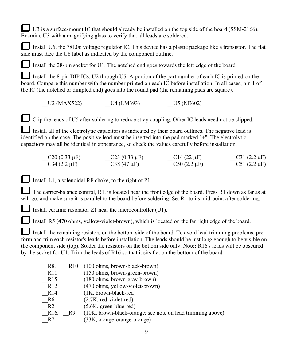 Elecraft KSB2 User Manual | Page 9 / 24