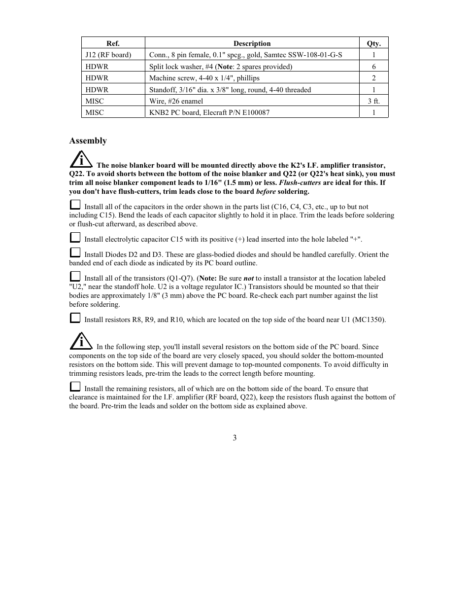 Elecraft KNB2 Manual User Manual | Page 3 / 8