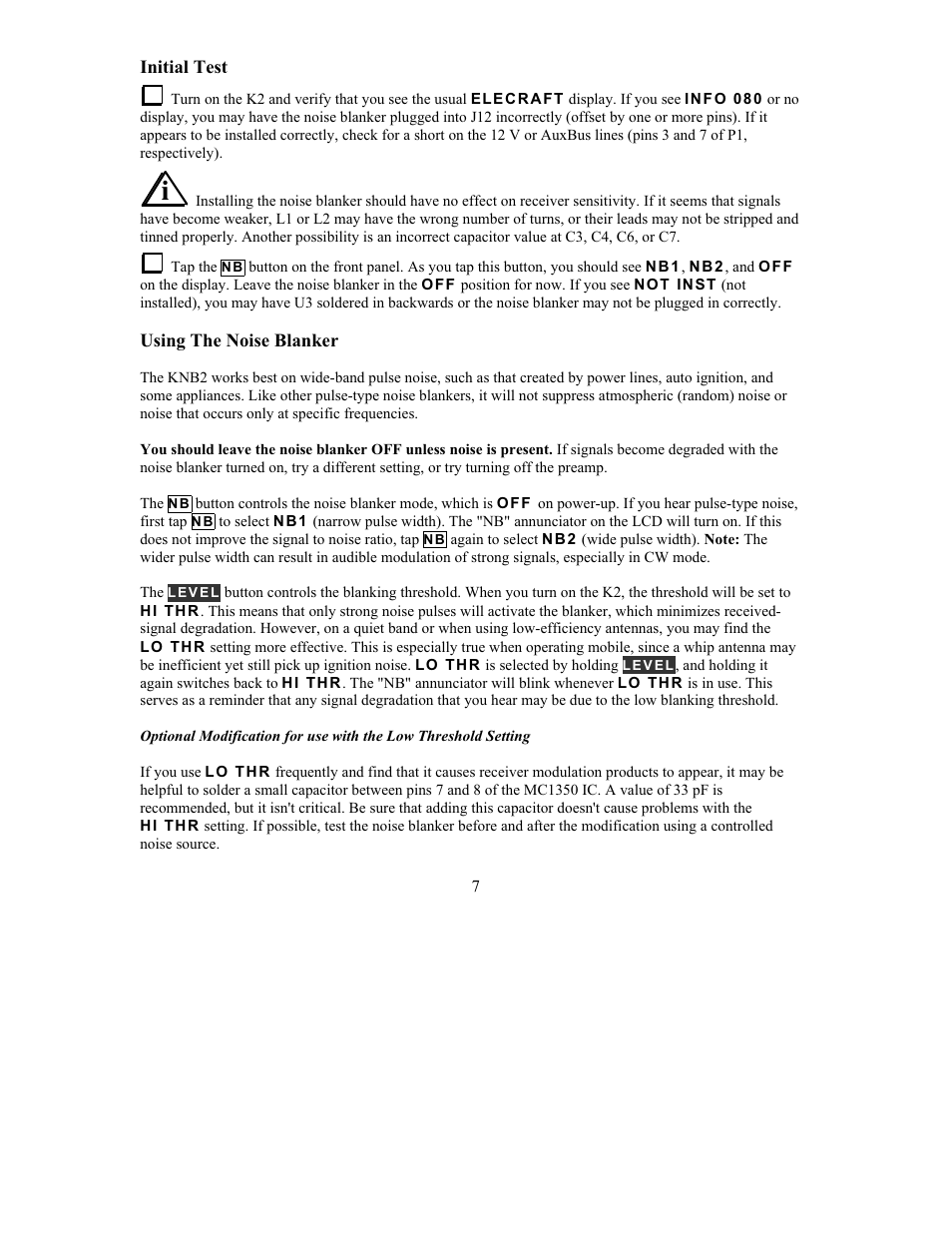 Elecraft KNB2 Manual User Manual | Page 7 / 8