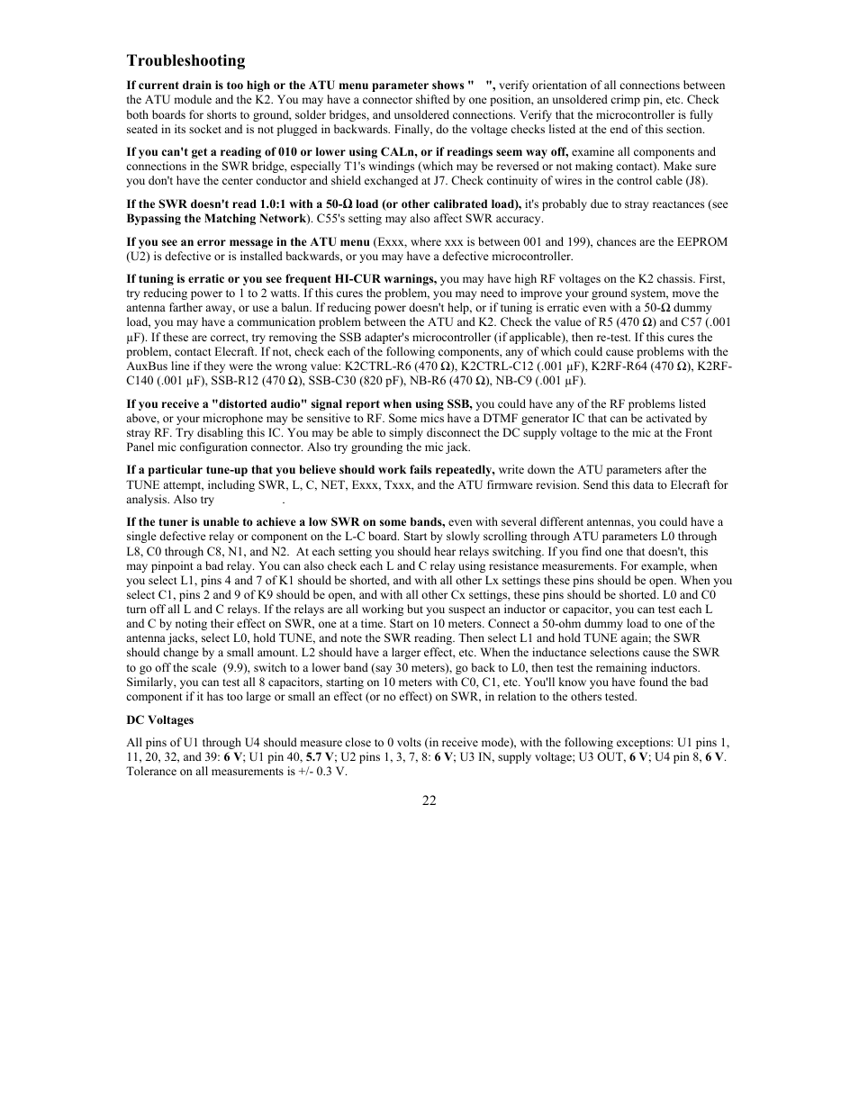 Elecraft KAT2 User Manual | Page 22 / 24