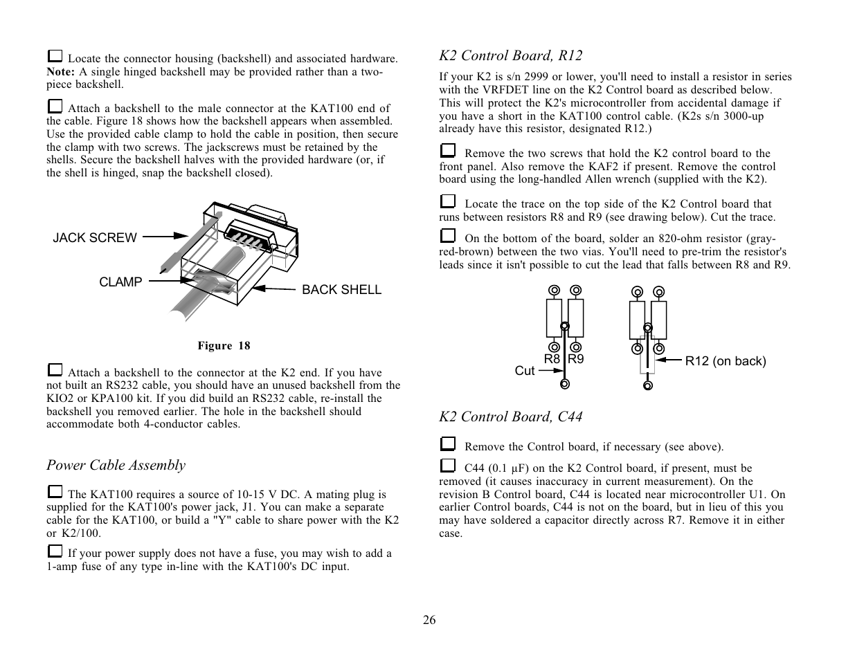 Elecraft KAT100 User Manual | Page 26 / 41