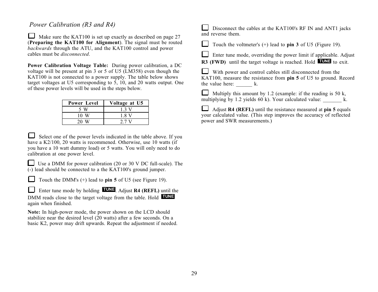 Elecraft KAT100 User Manual | Page 29 / 41