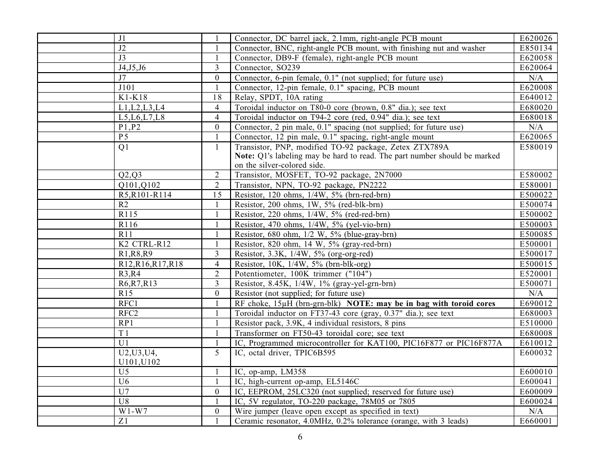 Elecraft KAT100 User Manual | Page 6 / 41