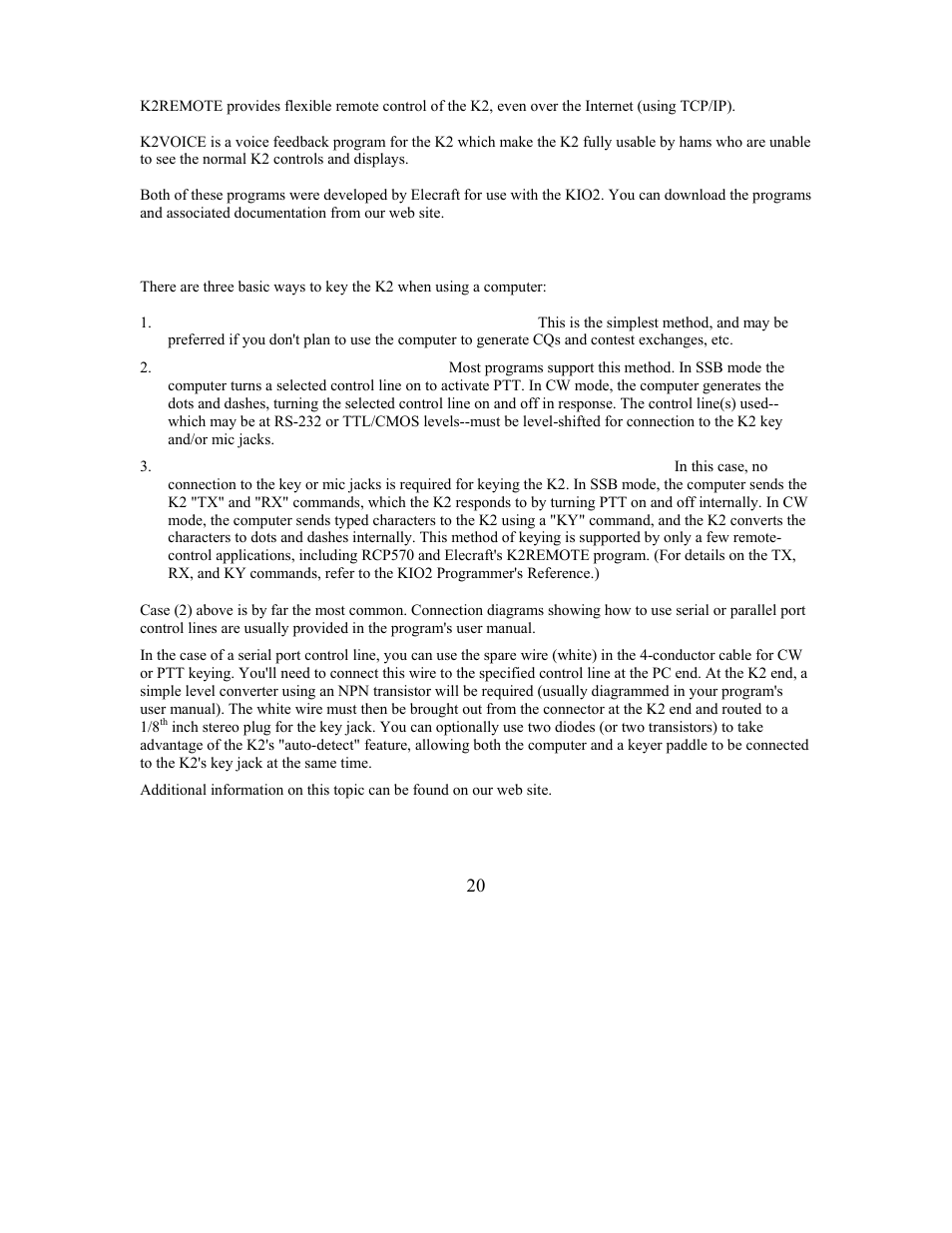 Elecraft KIO2 User Manual | Page 20 / 25