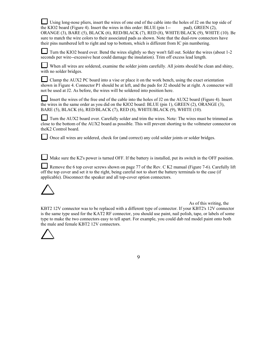 Elecraft KIO2 User Manual | Page 9 / 25