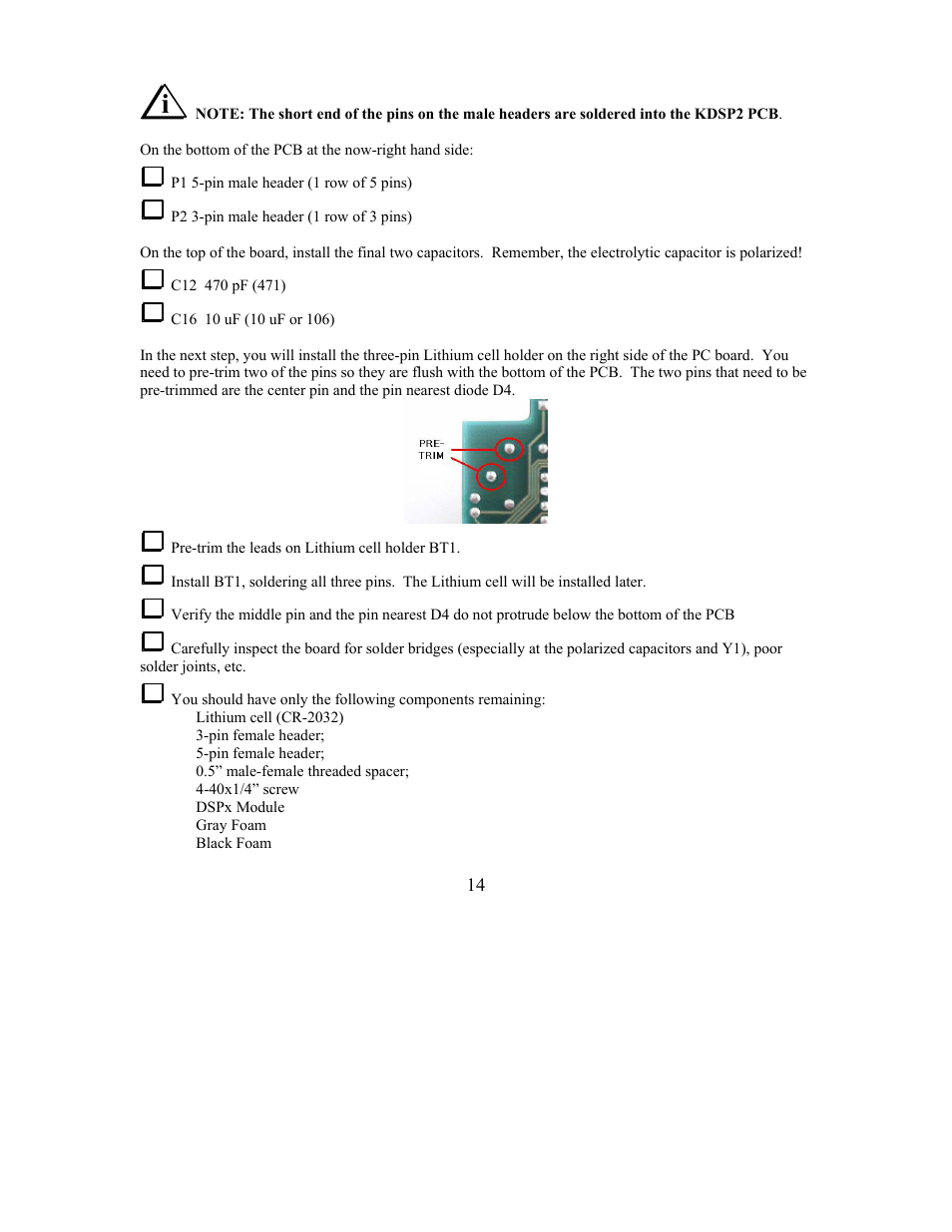 Elecraft KDSP2 Manual User Manual | Page 14 / 50