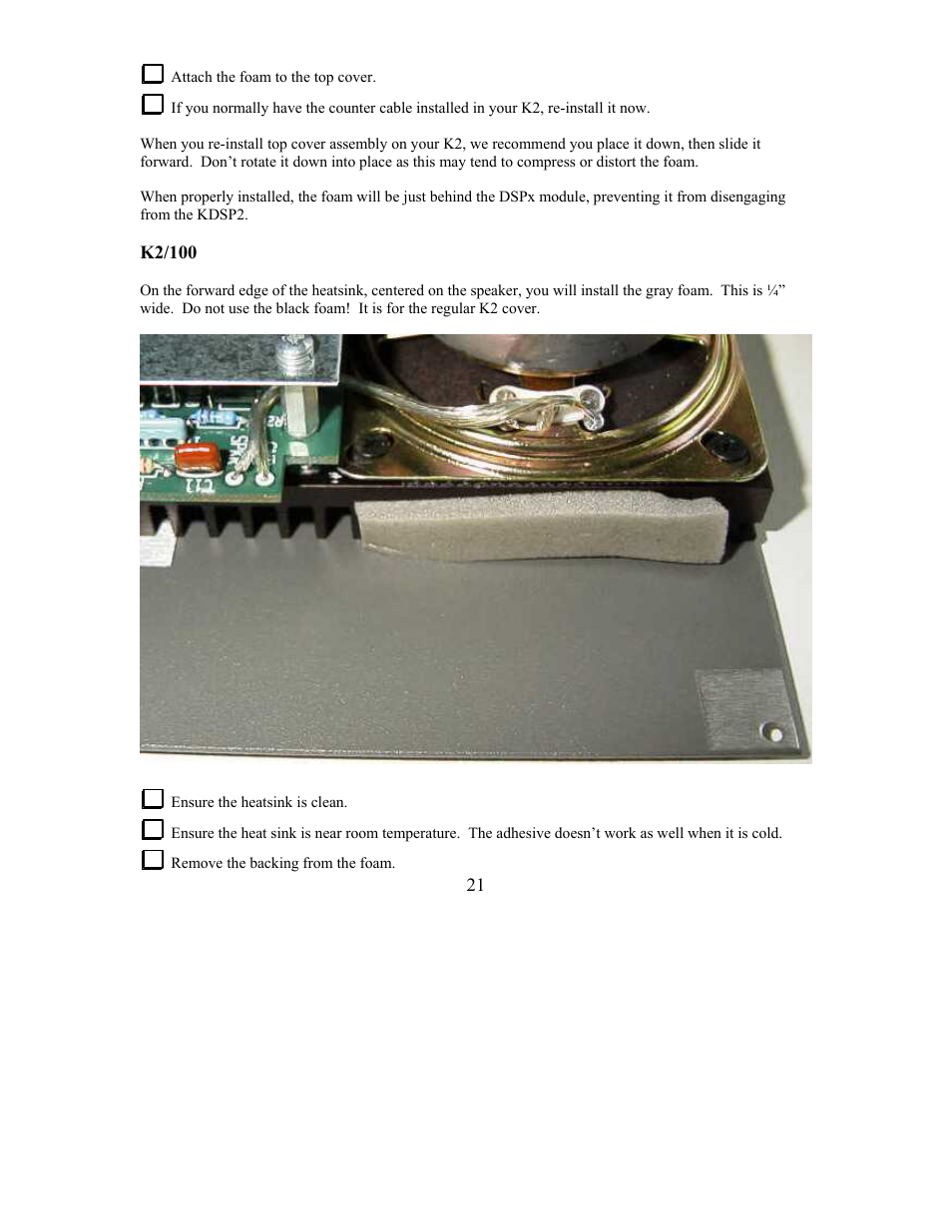 Elecraft KDSP2 Manual User Manual | Page 21 / 50