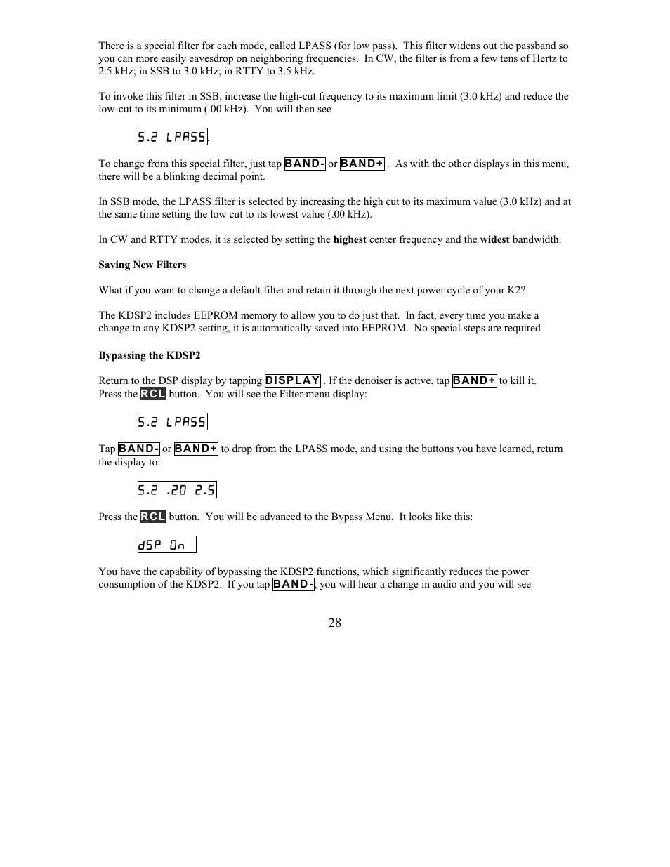 Elecraft KDSP2 Manual User Manual | Page 28 / 50