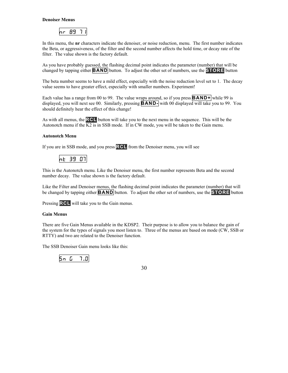 Elecraft KDSP2 Manual User Manual | Page 30 / 50