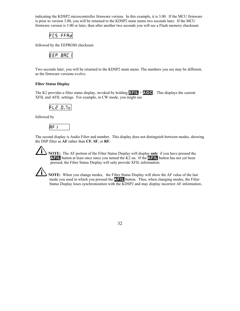 Elecraft KDSP2 Manual User Manual | Page 32 / 50