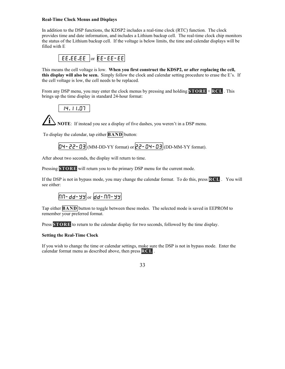Elecraft KDSP2 Manual User Manual | Page 33 / 50