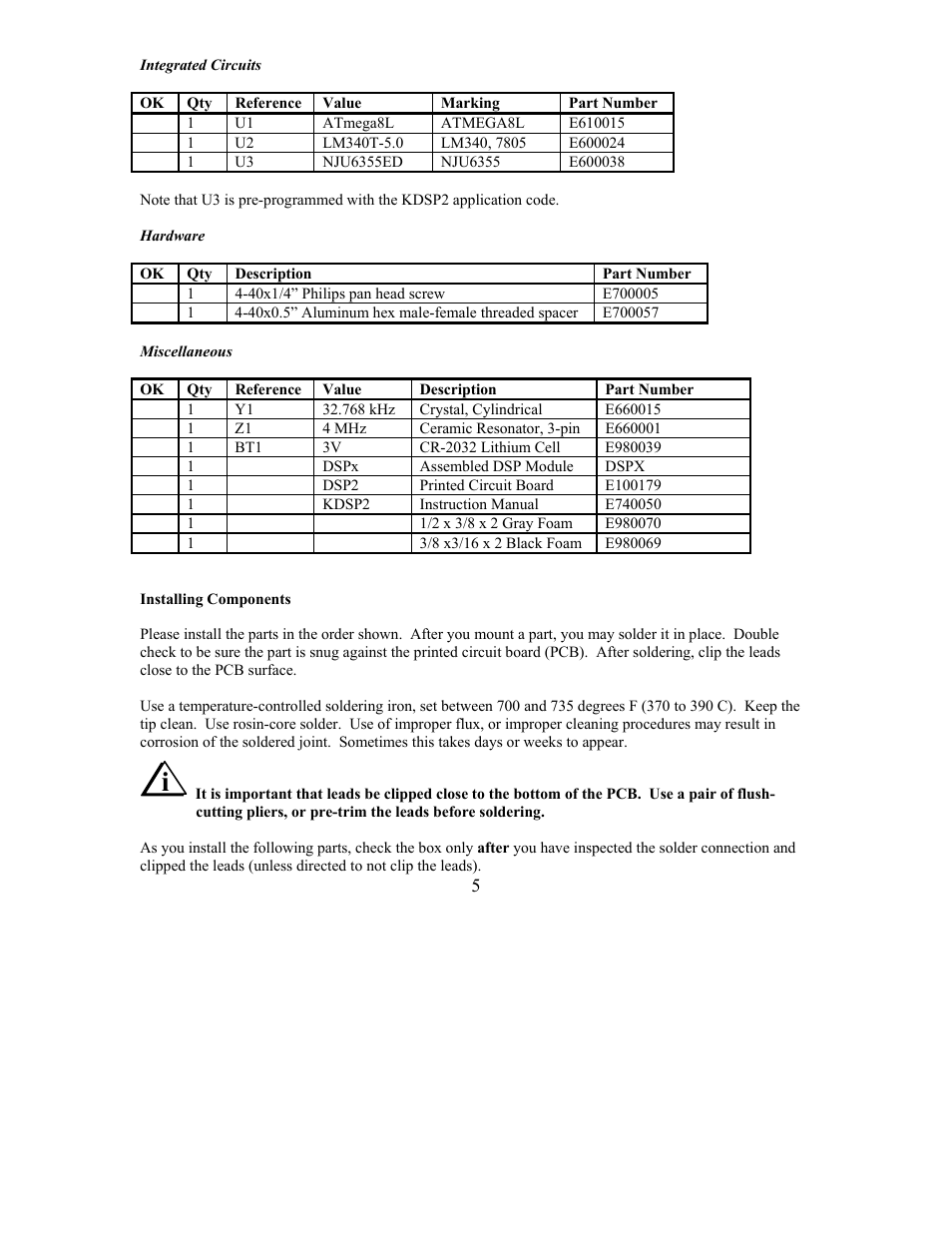 Elecraft KDSP2 Manual User Manual | Page 5 / 50