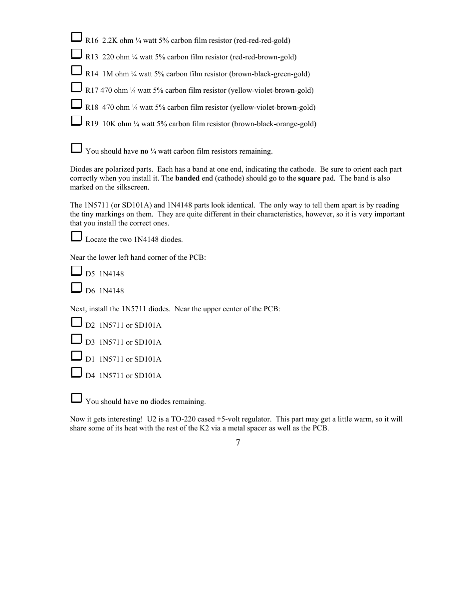 Elecraft KDSP2 Manual User Manual | Page 7 / 50