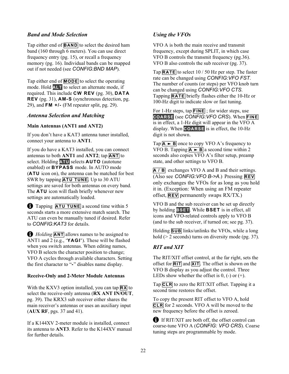 Elecraft K3 Owner's Manual User Manual | Page 22 / 83