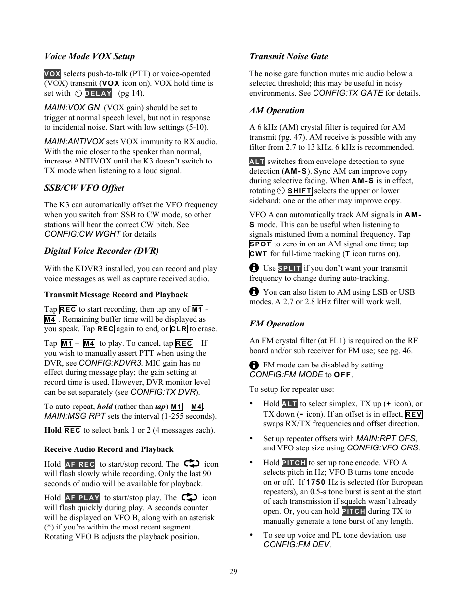 Elecraft K3 Owner's Manual User Manual | Page 29 / 83