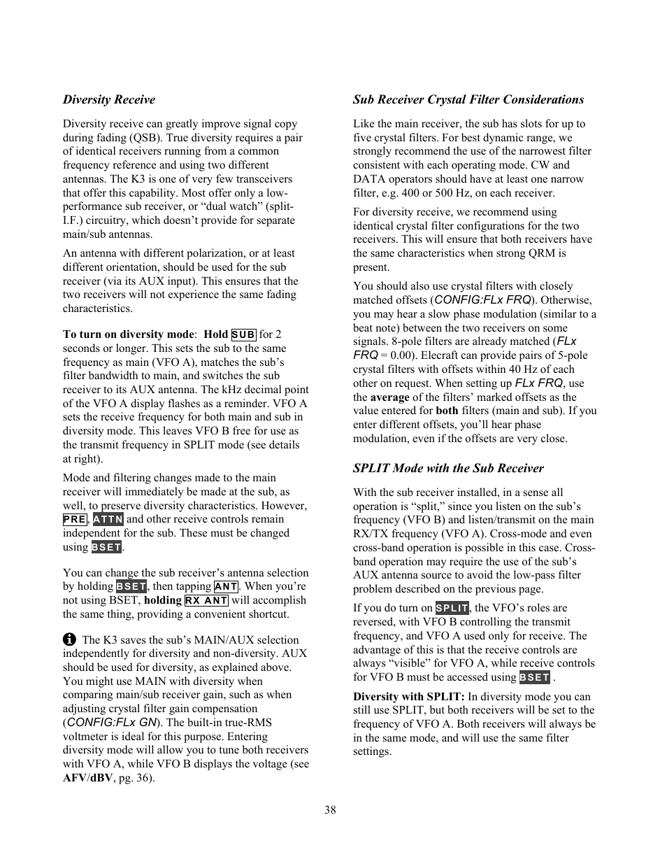 Elecraft K3 Owner's Manual User Manual | Page 38 / 83