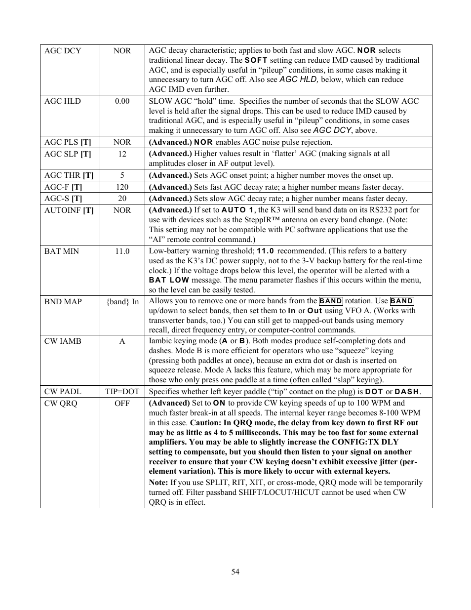 Elecraft K3 Owner's Manual User Manual | Page 54 / 83