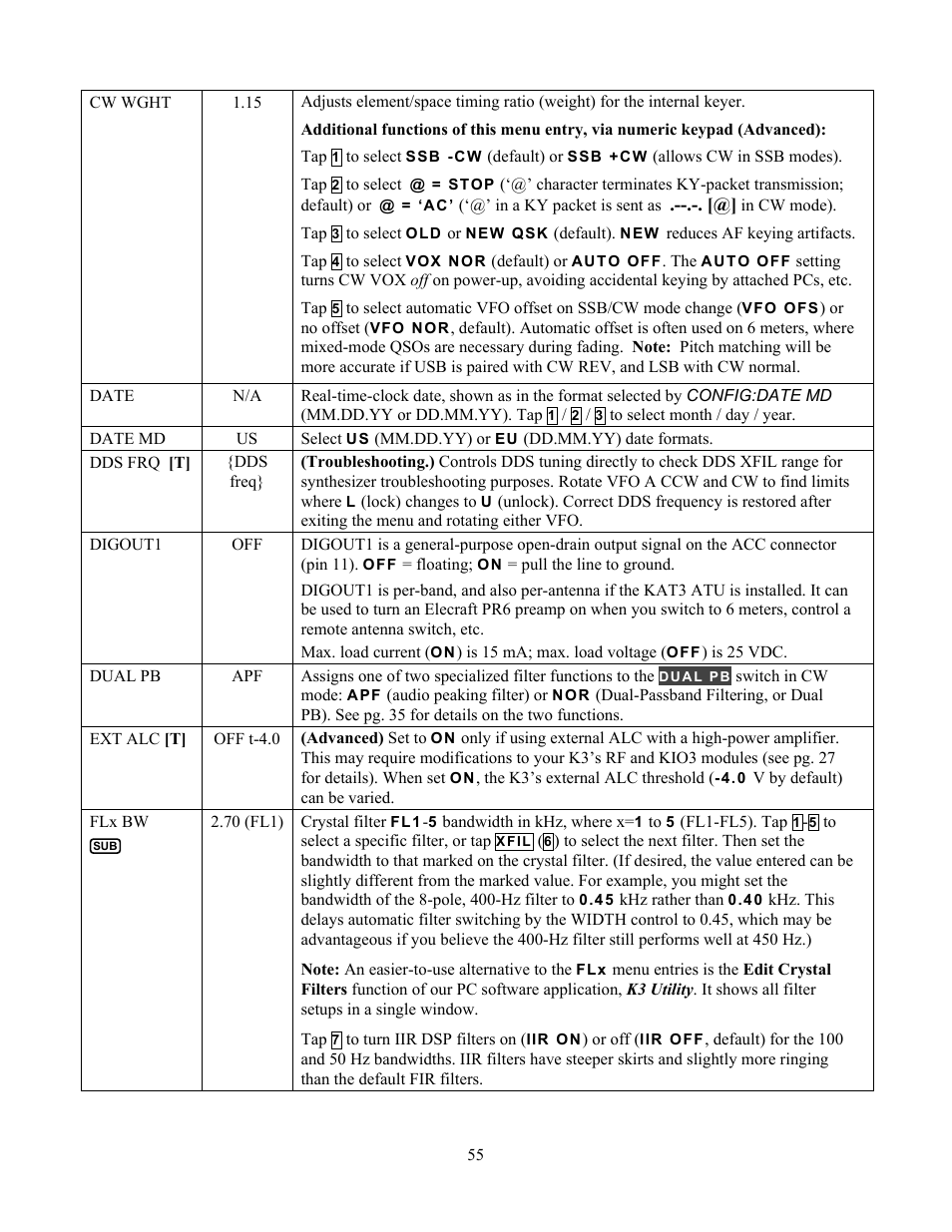 Elecraft K3 Owner's Manual User Manual | Page 55 / 83