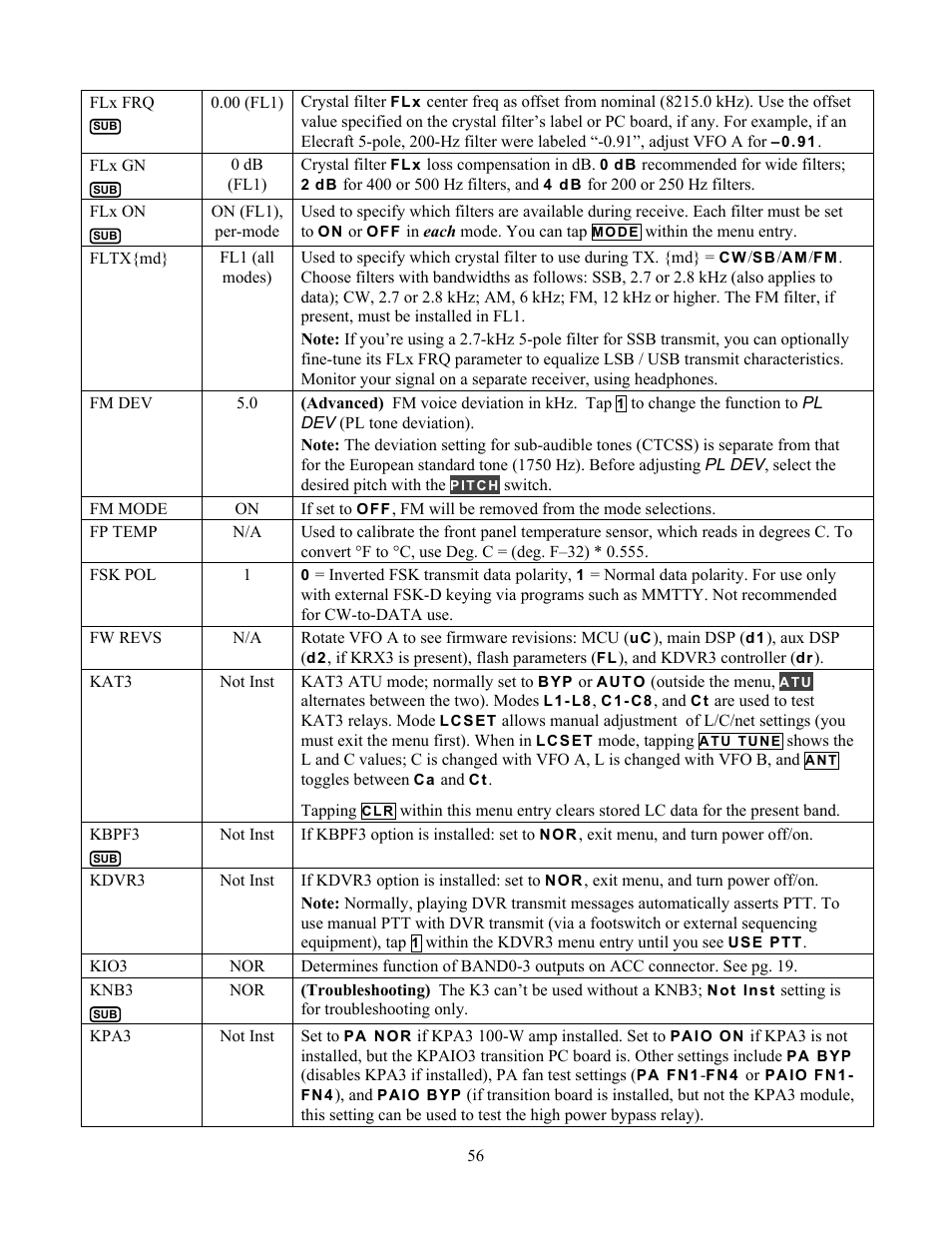 Elecraft K3 Owner's Manual User Manual | Page 56 / 83