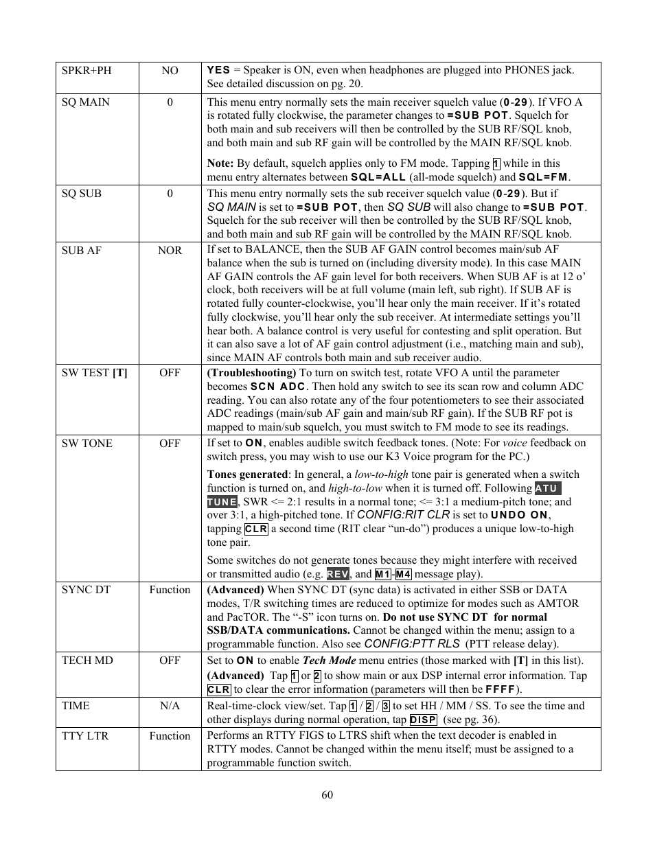 Elecraft K3 Owner's Manual User Manual | Page 60 / 83