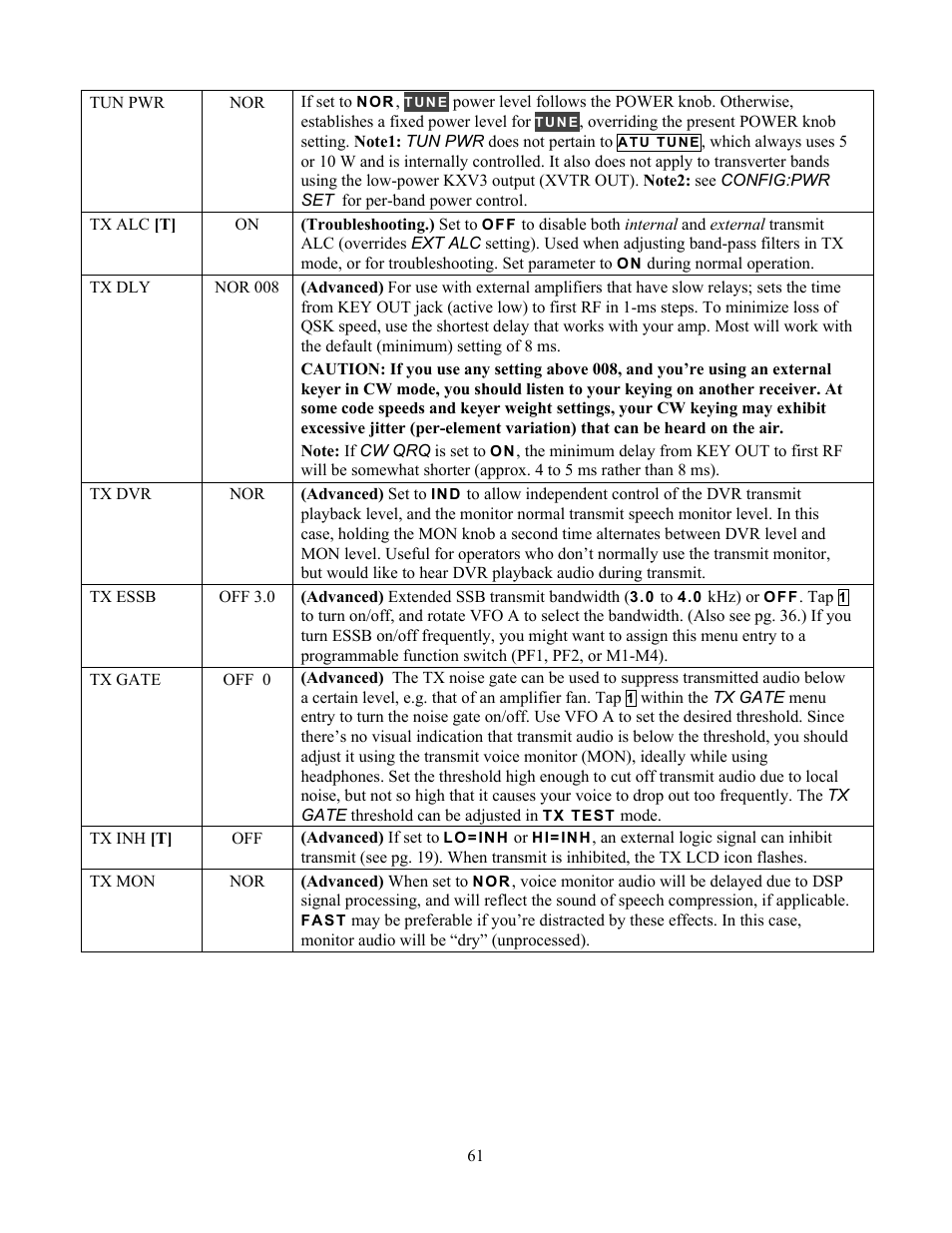 Elecraft K3 Owner's Manual User Manual | Page 61 / 83