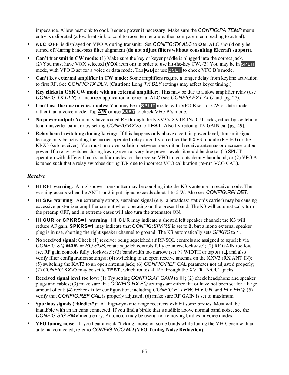 Elecraft K3 Owner's Manual User Manual | Page 65 / 83