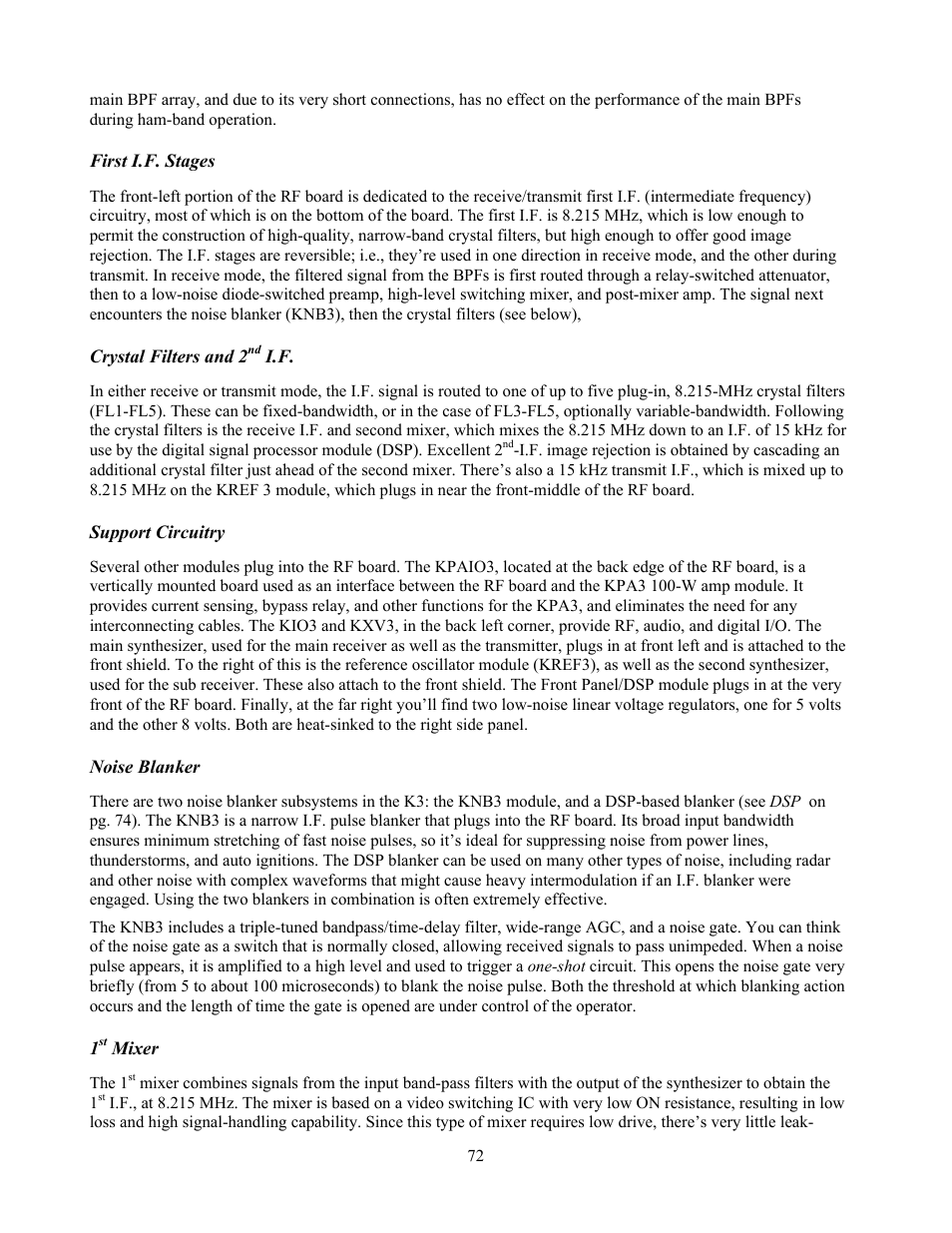 Elecraft K3 Owner's Manual User Manual | Page 72 / 83