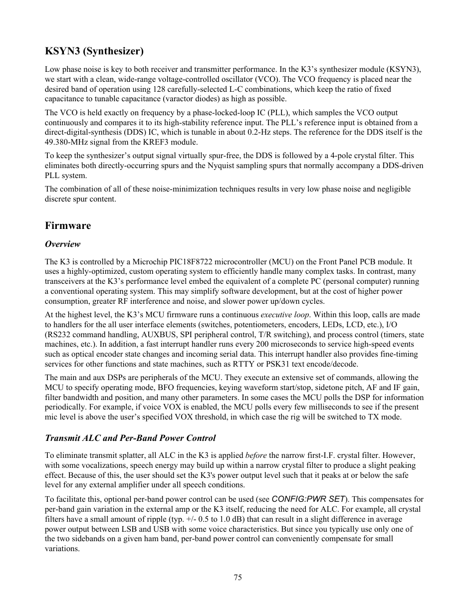 Elecraft K3 Owner's Manual User Manual | Page 75 / 83