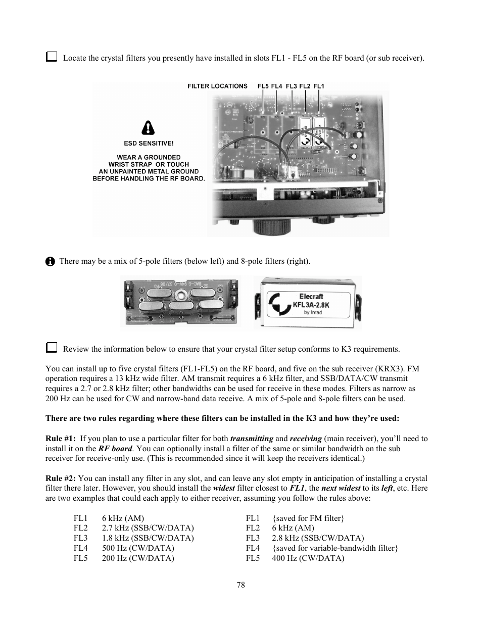 Elecraft K3 Owner's Manual User Manual | Page 78 / 83