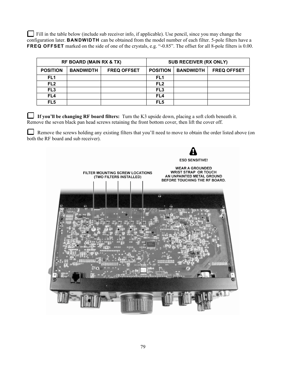 Elecraft K3 Owner's Manual User Manual | Page 79 / 83