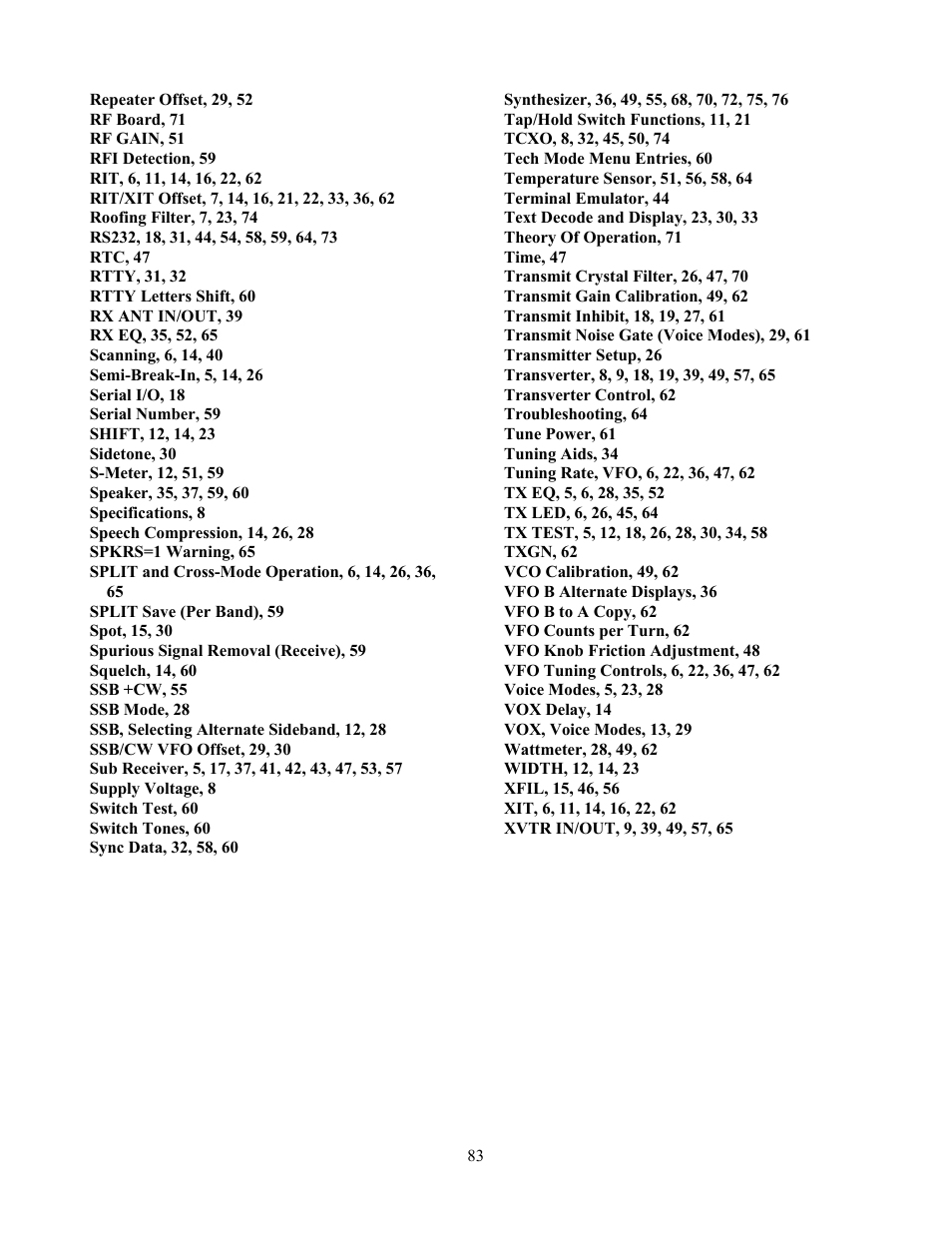 Elecraft K3 Owner's Manual User Manual | Page 83 / 83