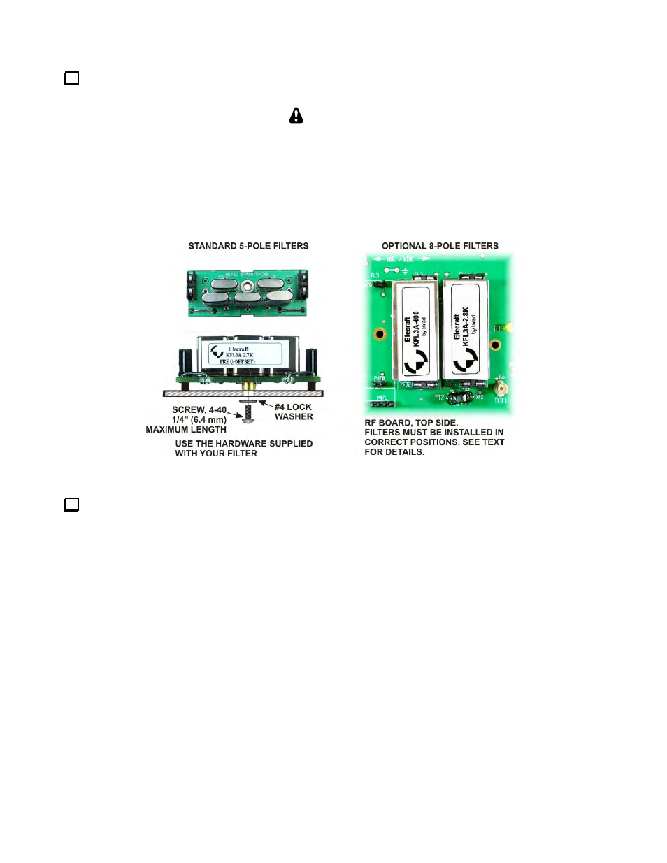 Caution | Elecraft K3 Assembly Manual User Manual | Page 16 / 90