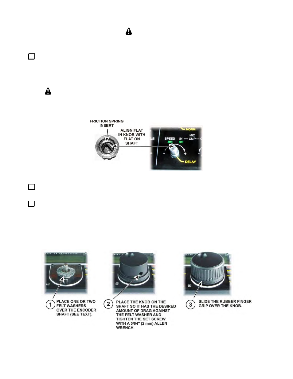 Caution | Elecraft K3 Assembly Manual User Manual | Page 39 / 90