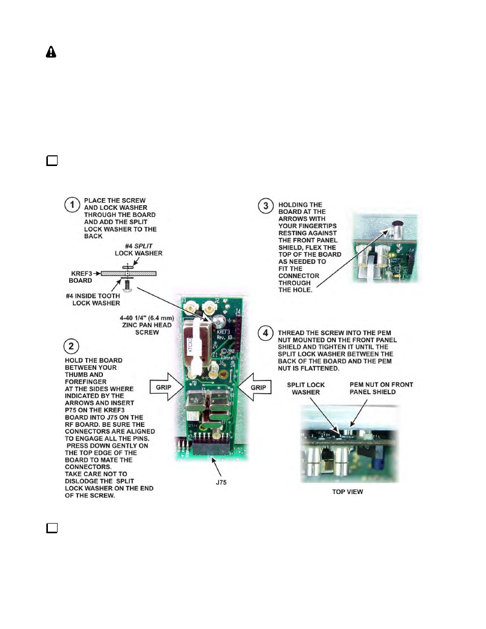 Caution | Elecraft K3 Assembly Manual User Manual | Page 52 / 90