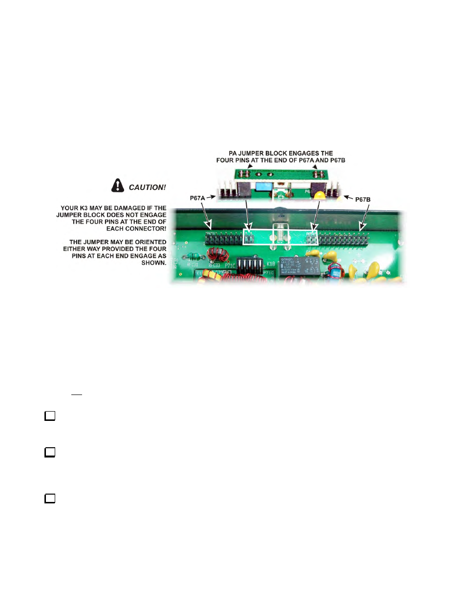 Power amplifier jumper block, Finishing the enclosure | Elecraft K3 Assembly Manual User Manual | Page 65 / 90