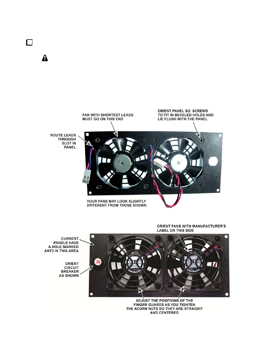 Assembling the fan panel | Elecraft KPA3 Manual User Manual | Page 14 / 21