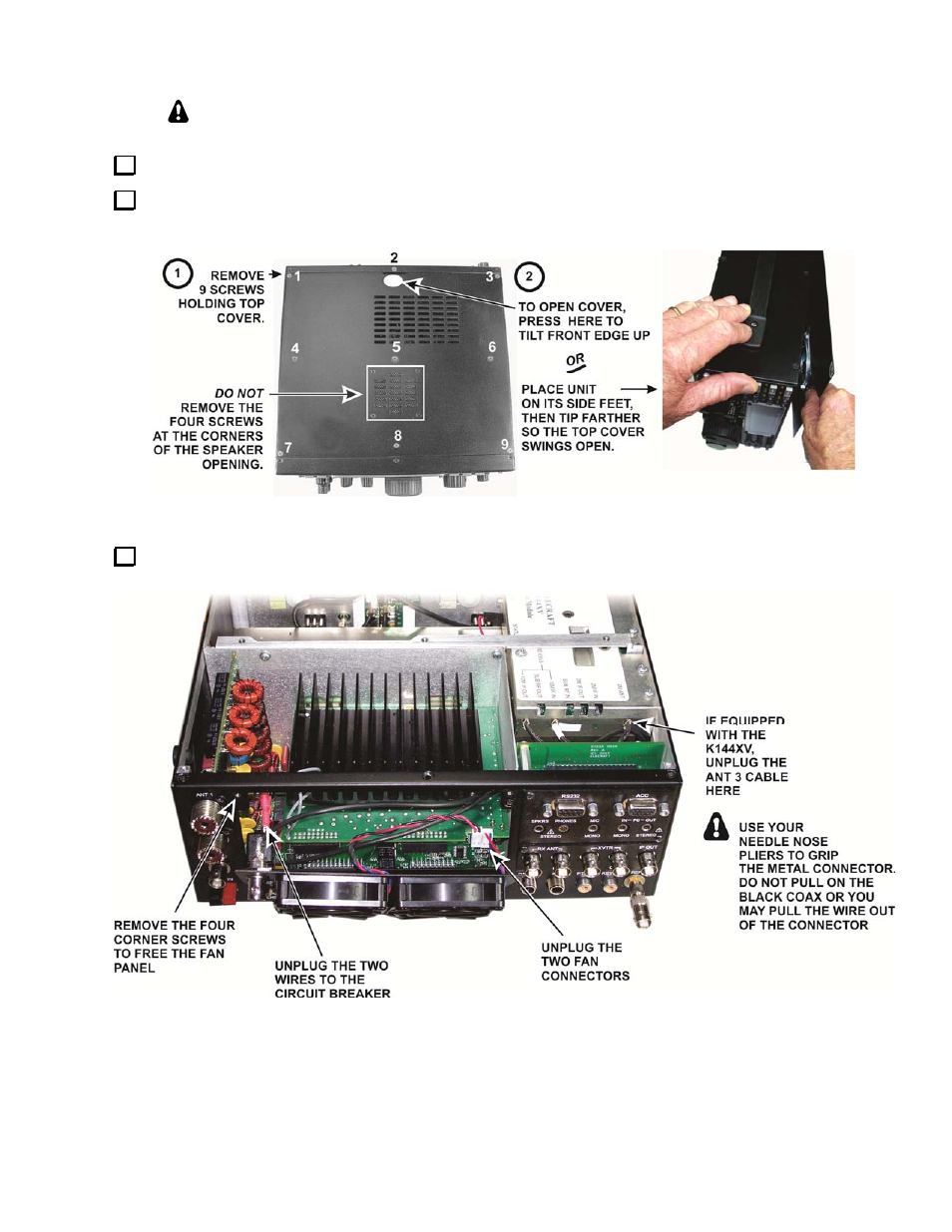 Procedure | Elecraft KPA3 Power Connector Replacement Manual User Manual | Page 2 / 16