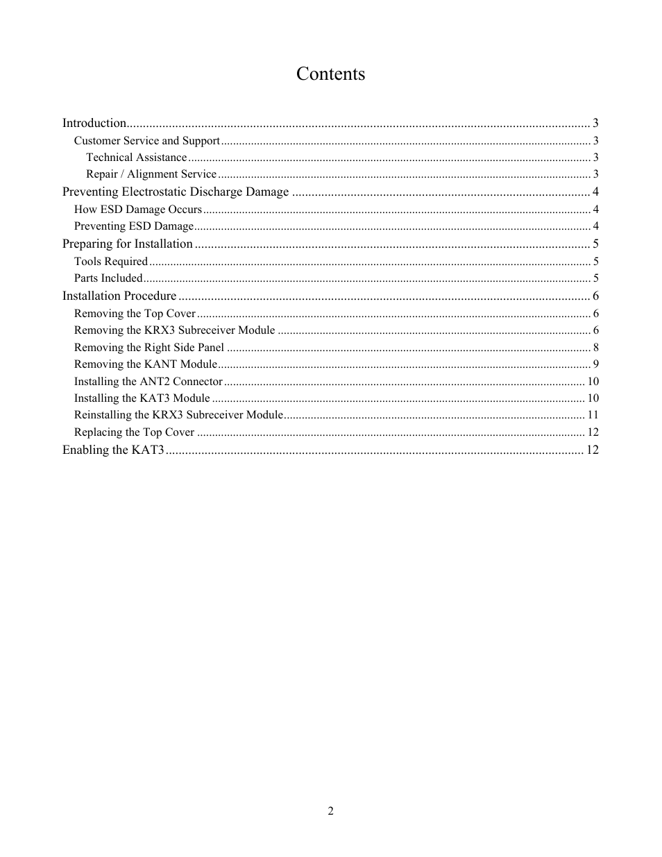 Elecraft KAT3 User Manual | Page 2 / 12