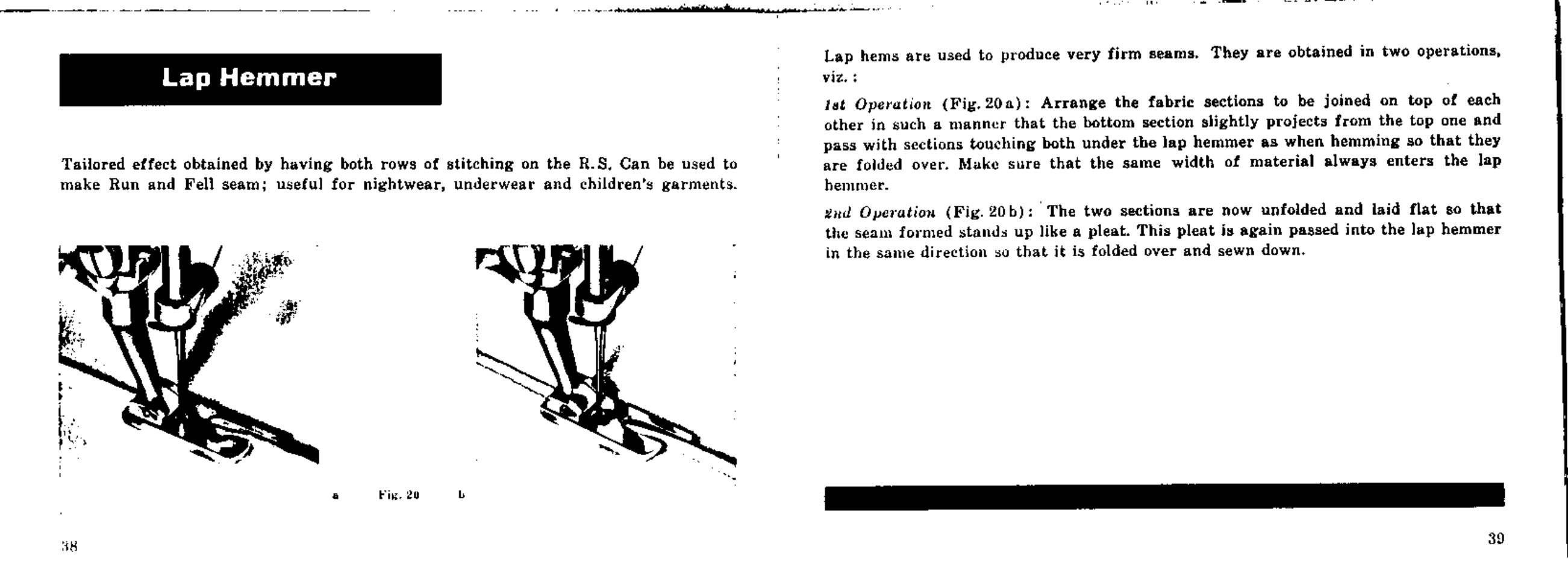 Lap hemmer, Lap remmer | Bernina 532-2 User Manual | Page 22 / 54