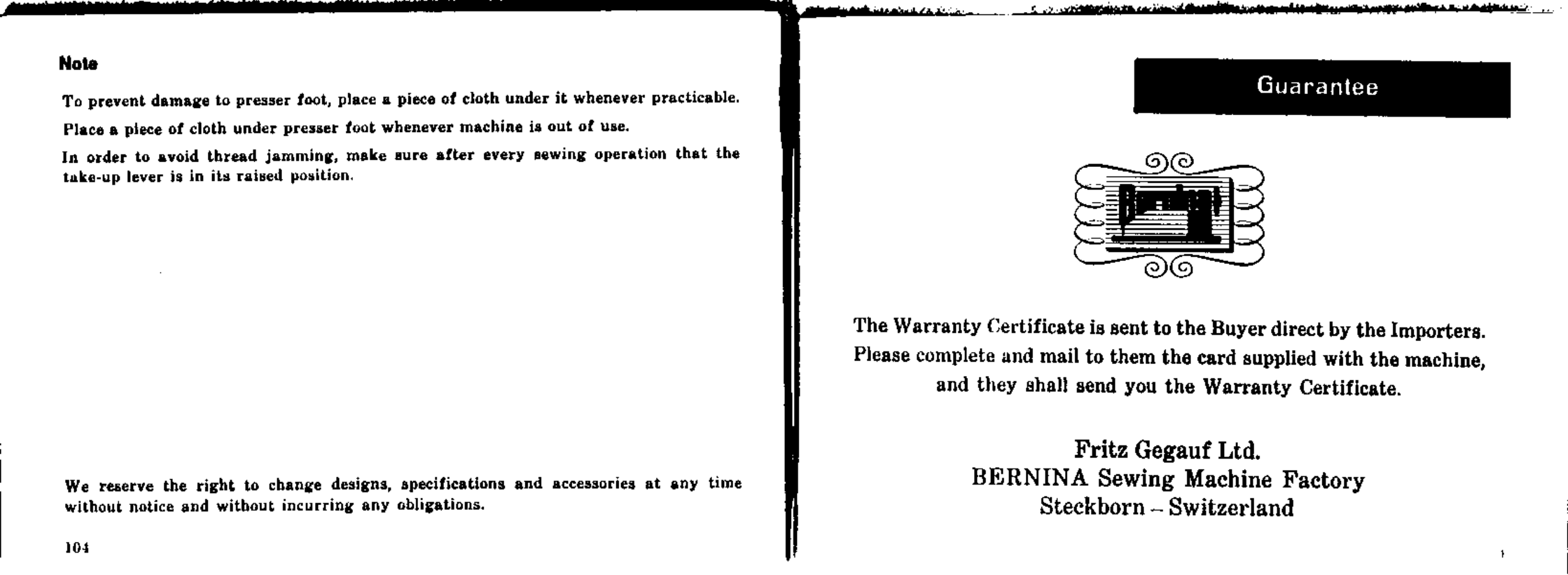 Bernina 532-2 User Manual | Page 3 / 54