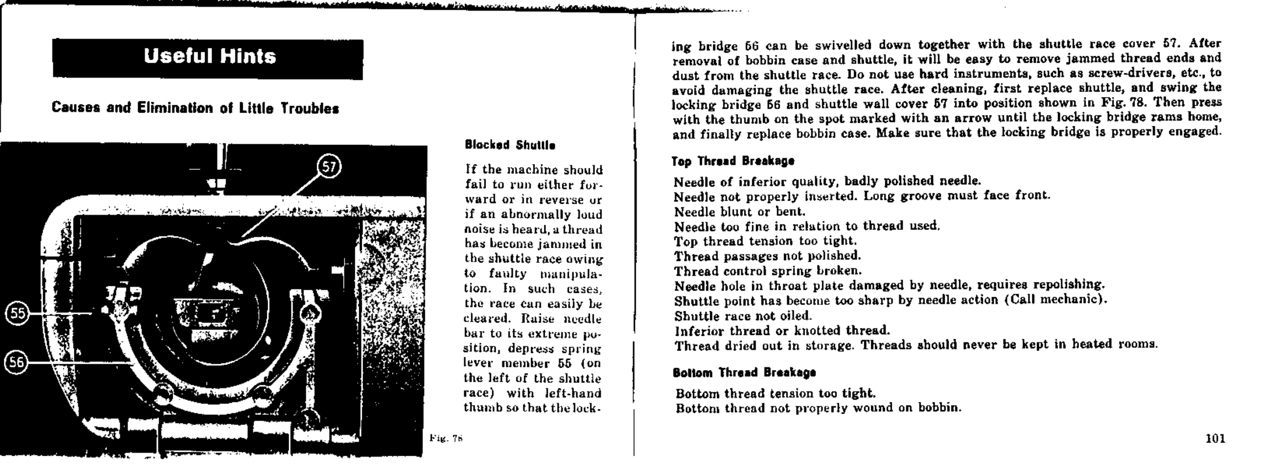 Useful hints | Bernina 532-2 User Manual | Page 53 / 54