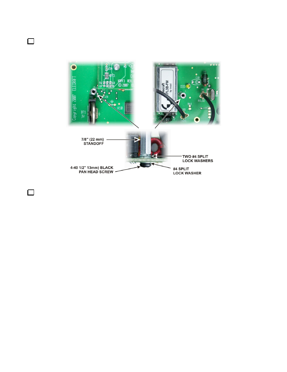 Installing the krx3 module supports | Elecraft KRX3 User Manual | Page 22 / 54