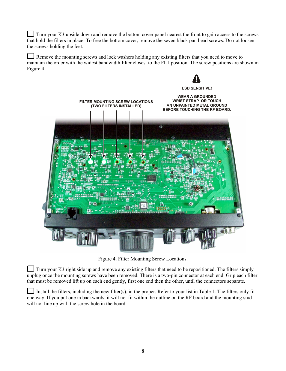 Elecraft K3 Crystal Filter Manual User Manual | Page 8 / 10